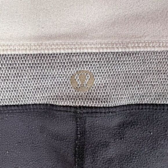 Lululemon Athletica Womens Wide Leg Gray Banded Leggings Size 12 Athleisure Yoga - Picture 4 of 6
